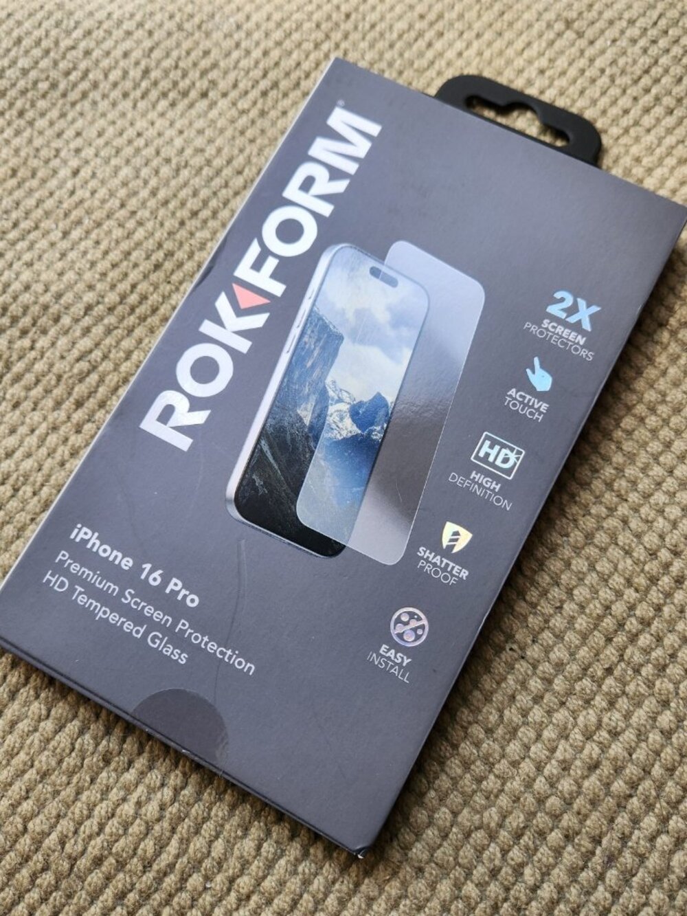 Rokform iPhone 16 Pro Premium HD Tempered Glass Screen Protector Brand New Seal